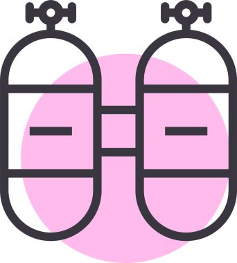 Dalış. Web simgesi basit illüstrasyon