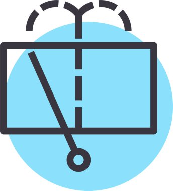 Alışveriş arabası. Basit resimleme