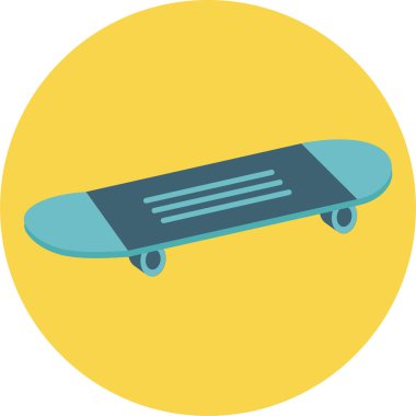 skateboard icon in trendy style isolated background