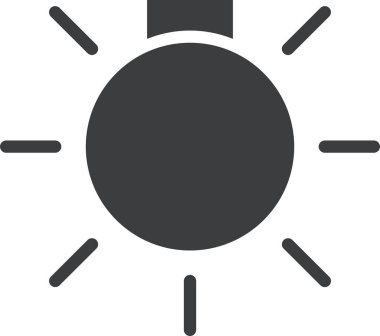 Güneş. Web simgesi basit illüstrasyon