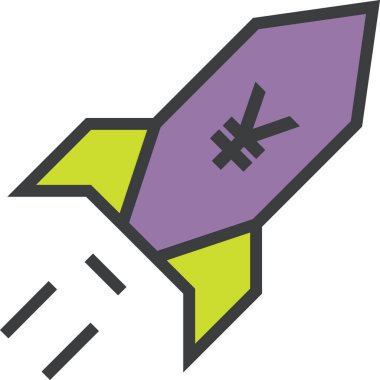 yen para birimi web simgesi, basit vektör illüstrasyonu 