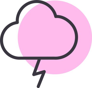 Bulut. Web simgesi basit illüstrasyon