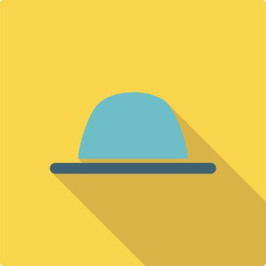 Şapka ikonu. düz biçim vektör illüstrasyonu.