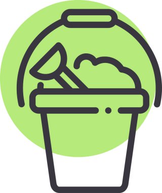 Kova. Web simgesi basit illüstrasyon