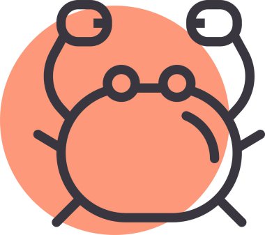 Yengeç. Web simgesi basit illüstrasyon   