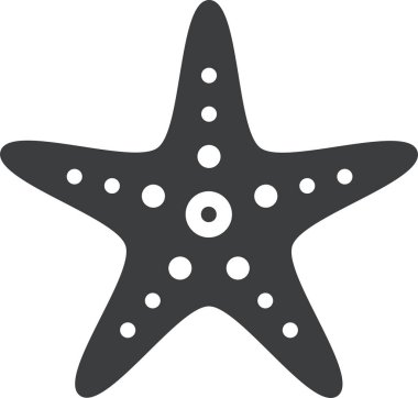 denizyıldızı ikonu. Web için deniz yaşam vektör simgelerinin basit bir gösterimi