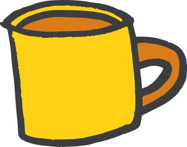 Kahve. Web simgesi basit illüstrasyon