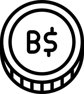 Brunei doları. Web simgesi vektör illüstrasyonu