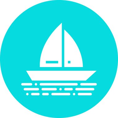 Bir gemi simgesinin vektör çizimi