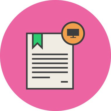 Bir belge dosya simgesinin vektör illüstrasyonu 