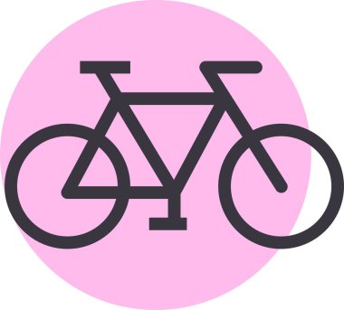 bisiklet düz vektör simgesi. 