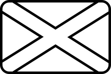 Jamaika bayrağı, basit vektör illüstrasyonu