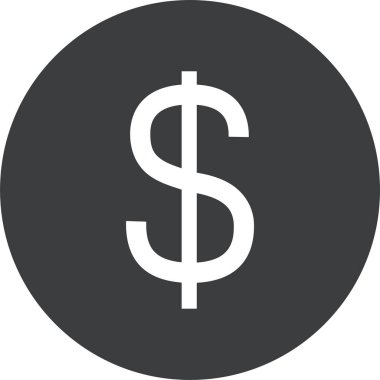 Dolar. Web simgesi basit tasarım