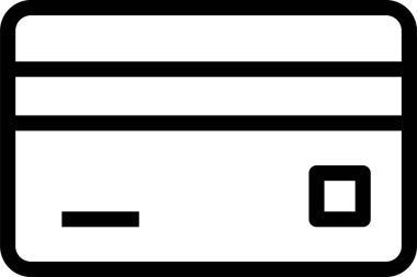 Kredi kartıyla. Basit resimleme 