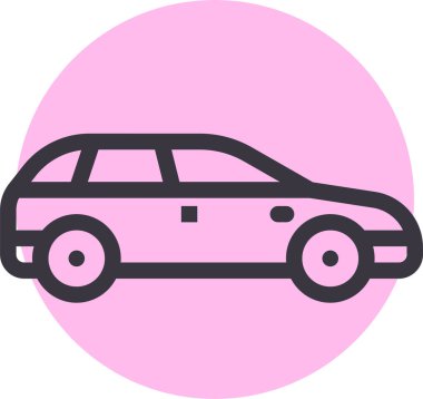 - Araba. Web simgesi basit illüstrasyon