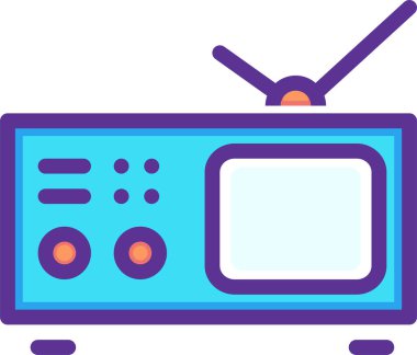 Televizyon. Web simgesi basit illüstrasyon