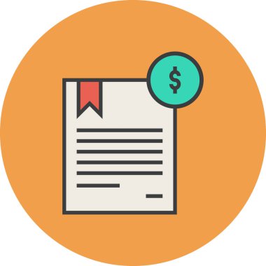 Belge simgesinin vektör illüstrasyonu 