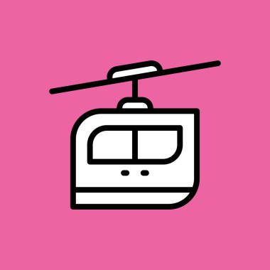 Helikopter simgesi vektör illüstrasyonu