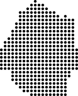 Noktalı soyut swaziland haritası, vektör illüstrasyonu