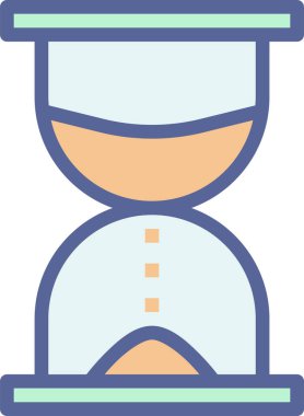 Kum saati. Web simgesi basit illüstrasyon