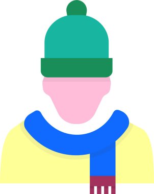 Atkı ağındaki adam, basit illüstrasyon