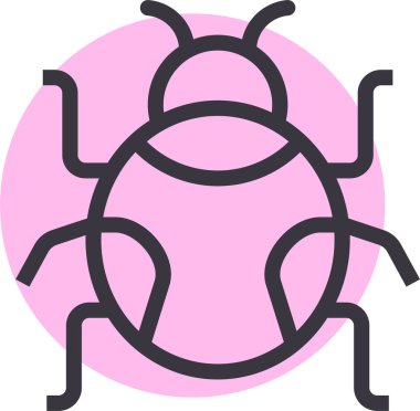 Böcek. Web simgesi basit illüstrasyon 