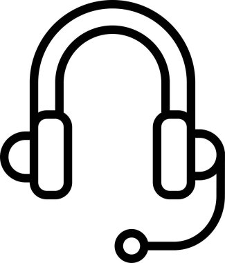 Kulaklık. Web simgesi basit tasarım