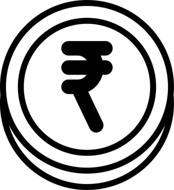 Rupi para birimi web simgesi, basit vektör illüstrasyonu 