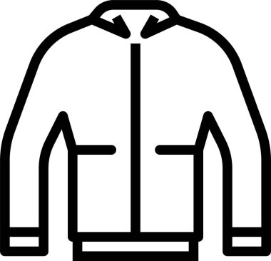 Ceket web simgesi basit tasarım 