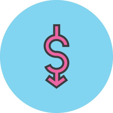 Dolar. Web simgesi basit tasarım