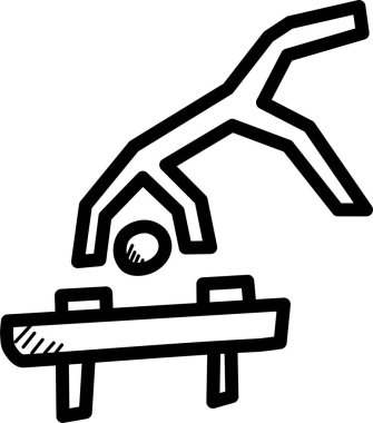 Jimnastikçinin vektör illüstrasyonu