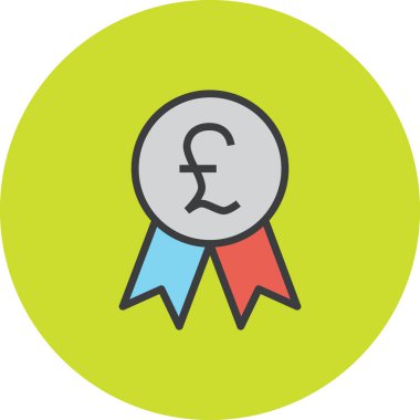 Madalya ikon vektör illüstrasyonu