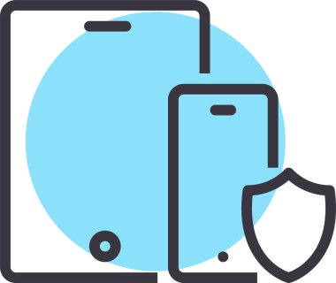 cep telefonu vektör simgesi. biçim düz sembol, siyah renk, yuvarlak açılar, beyaz arkaplan