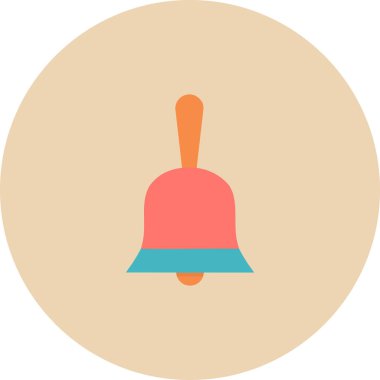 Jingle bell web simgesi, basit vektör illüstrasyonu