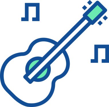 Gitar. Web simgesi basit illüstrasyon