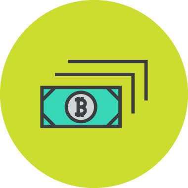 Bitcoin web simgesi basit tasarım, vektör