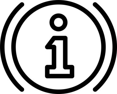 Bilgi. Web simgesi basit illüstrasyon