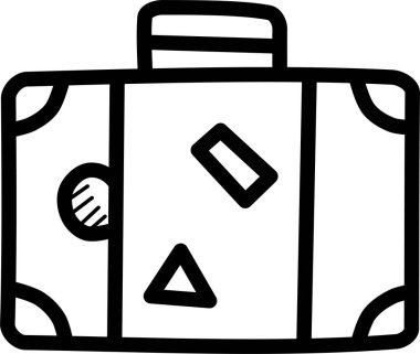 Çanta. Web simgesi basit illüstrasyon