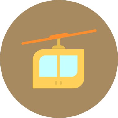 Teleferik. Web simgesi basit illüstrasyon