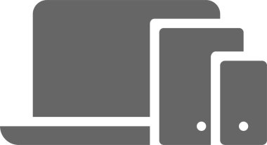 dizüstü bilgisayar web simgesi, vektör illüstrasyonu 