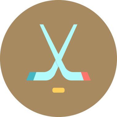 buz hokeyi web simgesi, basit vektör illüstrasyonu