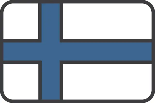 Флаг Финляндии Векторная Иллюстрация — стоковый вектор