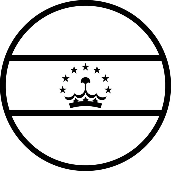 Σημαία Χώρας Τατζικιστάν Διανυσματική Απεικόνιση — Διανυσματικό Αρχείο
