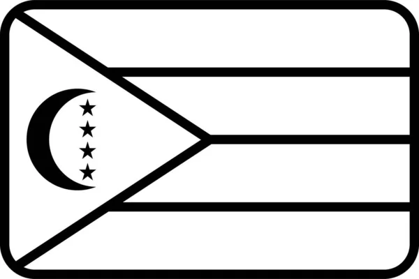 Comore Szigetek Zászló Vektor Illusztráció — Stock Vector