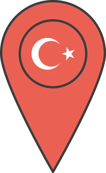 Türkei Flagge Vektorillustration — Stockvektor