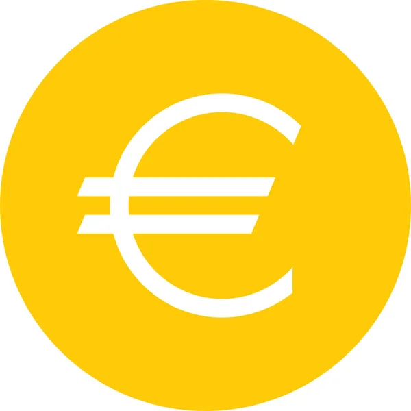 Euro Icono Web Vector Ilustración — Vector de stock