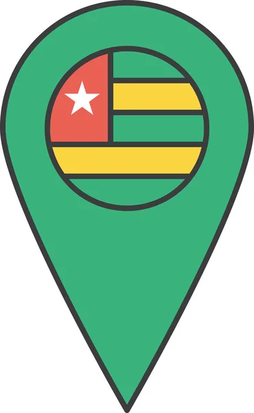 Togo Bandeira País Ilustração Vetorial —  Vetores de Stock