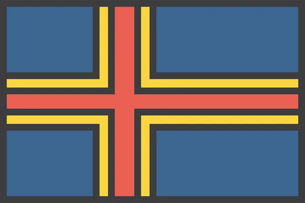 Aland Country Flag Vektor Illusztráció — Stock Vector