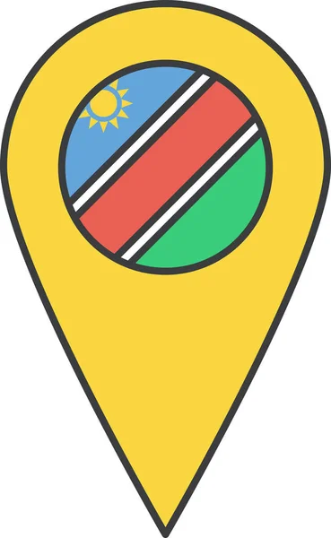 Namibia Bandera Del País Vector Ilustración — Vector de stock