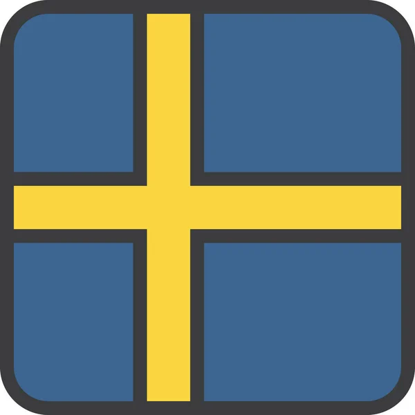 Sweden Country Flag Vector Illustration — 스톡 벡터